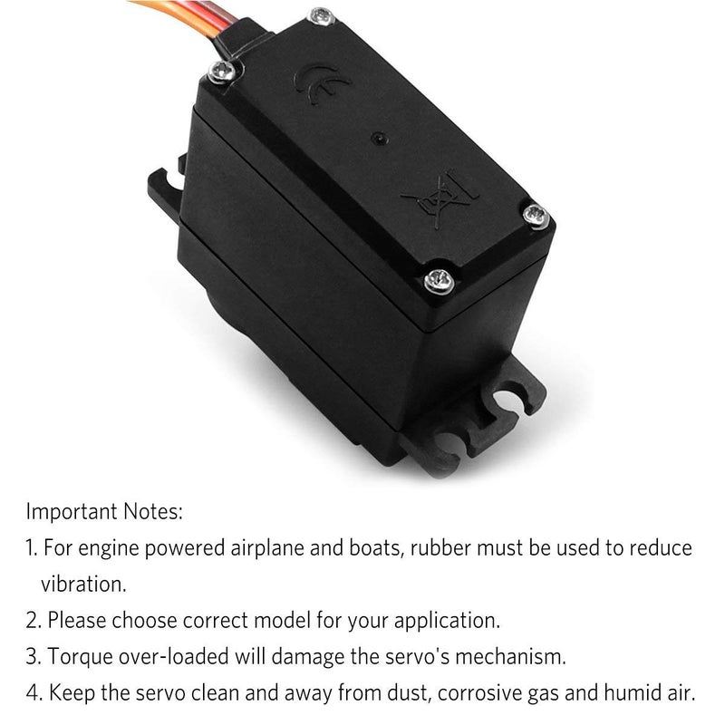 Deegoo-FPV Deegoo [4-Pack] MG996R 55g Metal Gear Torque Digital Servo Motor for Futaba JR RC Helicopter Car Boat Robot - Image 4